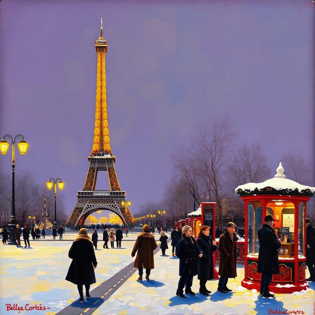 The Eiffel Tower from the Trocadéro by after Édouard Léon Cortès — c. 1925